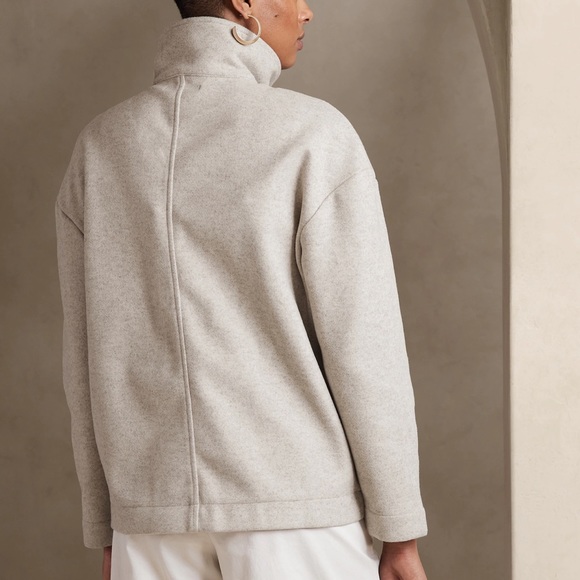 NWT Banana Republic Melton Moto Jacket - Picture 3 of 9